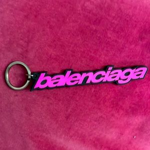 Balenciaga pink keychain
